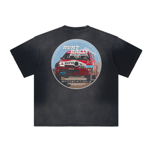 Mitsubishi WRC Tee in Faded Black