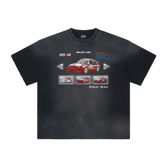 Mitsubishi WRC Tee in Faded Black