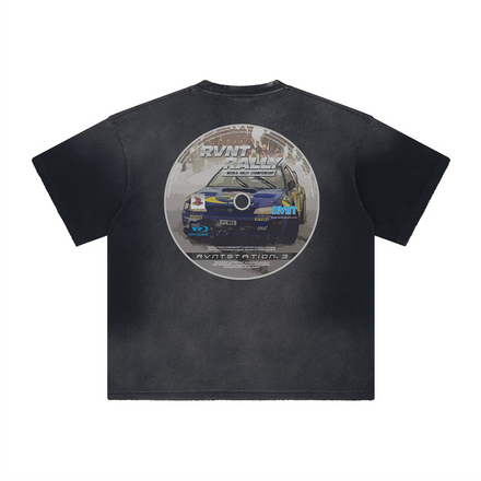 Subaru WRC Tee in Faded Black