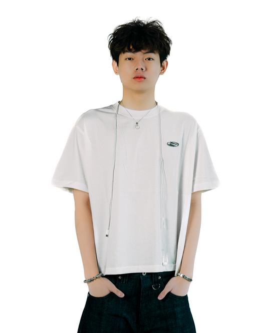 Boxy Cropped Tee in White