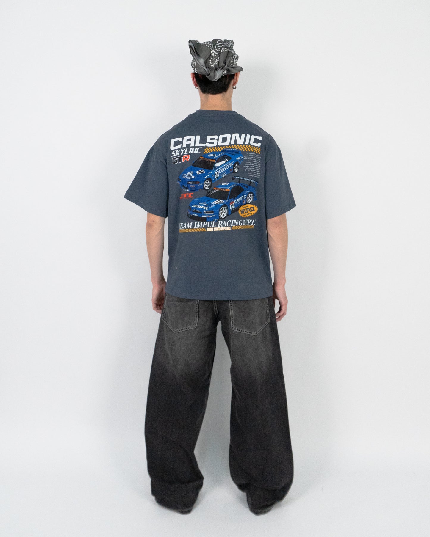 Calsonic Racing Skyline GTR Tee in Steel Blue