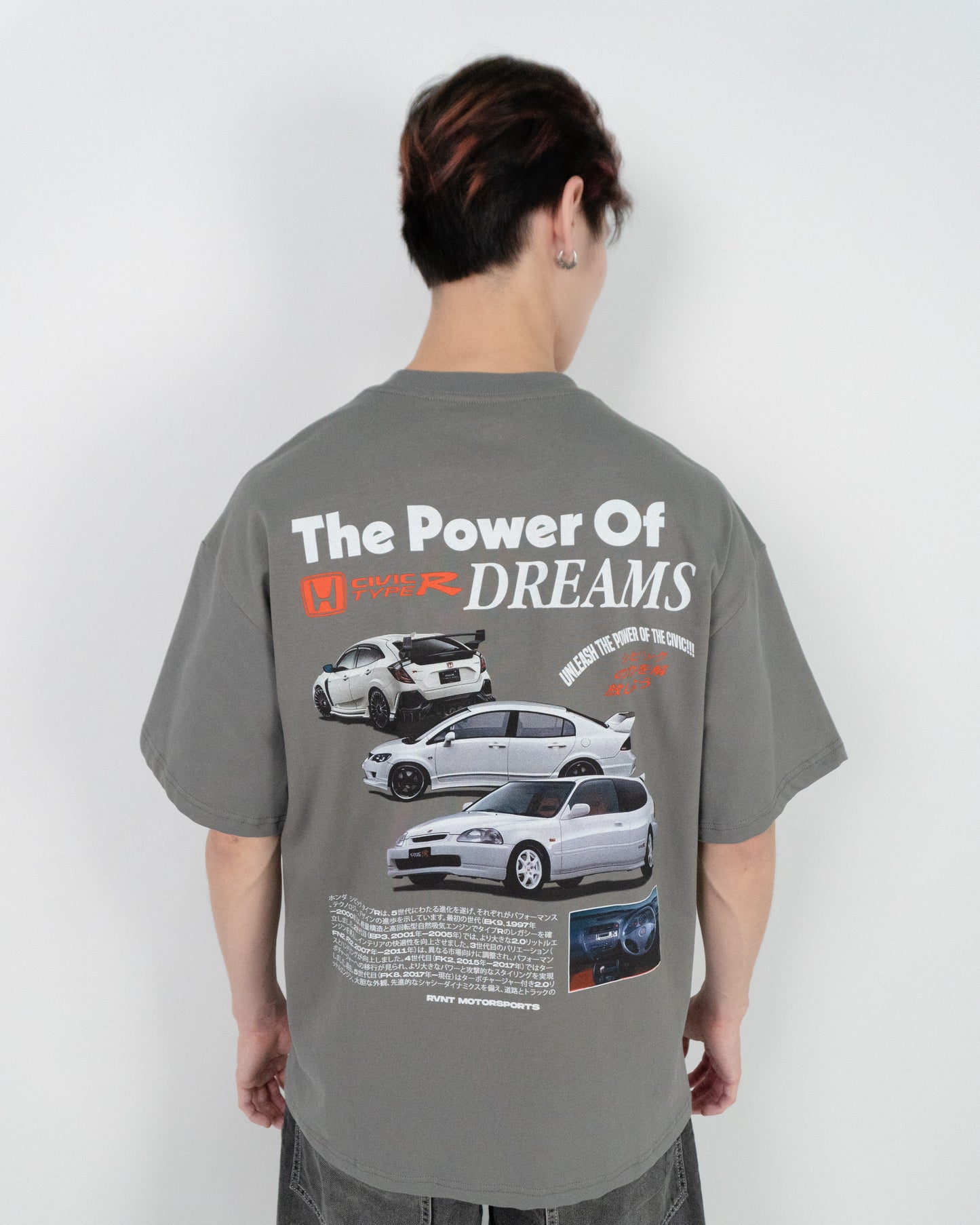 The Power of Dreams Civic Type R Tee in Grey