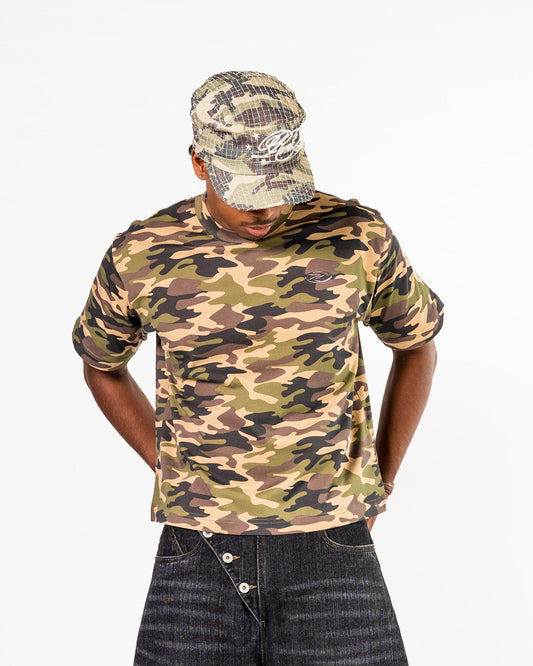 Camouflage Boxy Cropped Tee