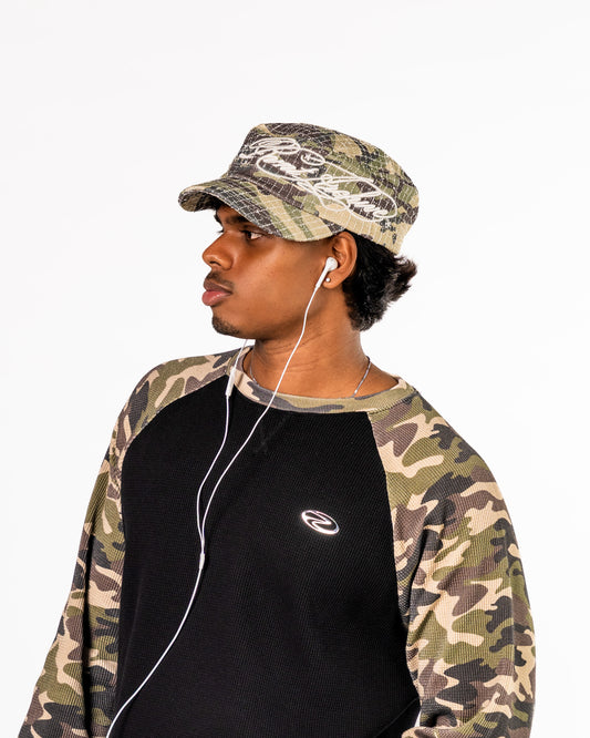 Needlestitch Camouflage Embroidered Cadet Cap