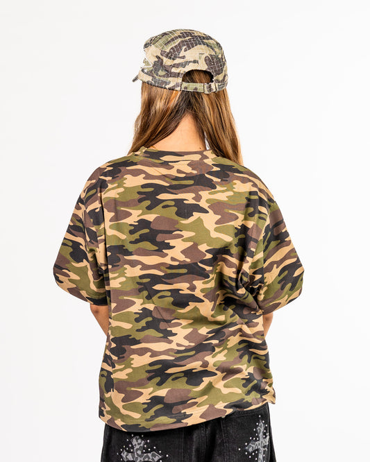 Camouflage Boxy Cropped Tee