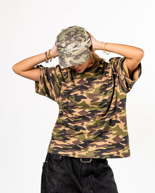 Camouflage Boxy Cropped Tee