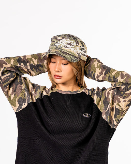 Needlestitch Camouflage Embroidered Cadet Cap