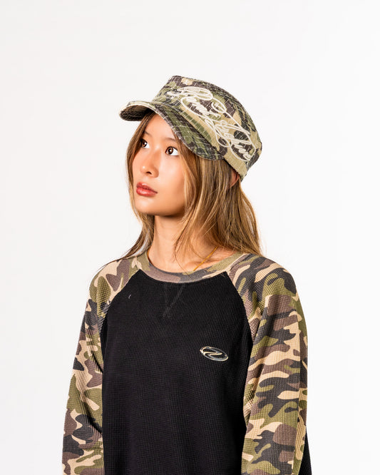 Needlestitch Camouflage Embroidered Cadet Cap