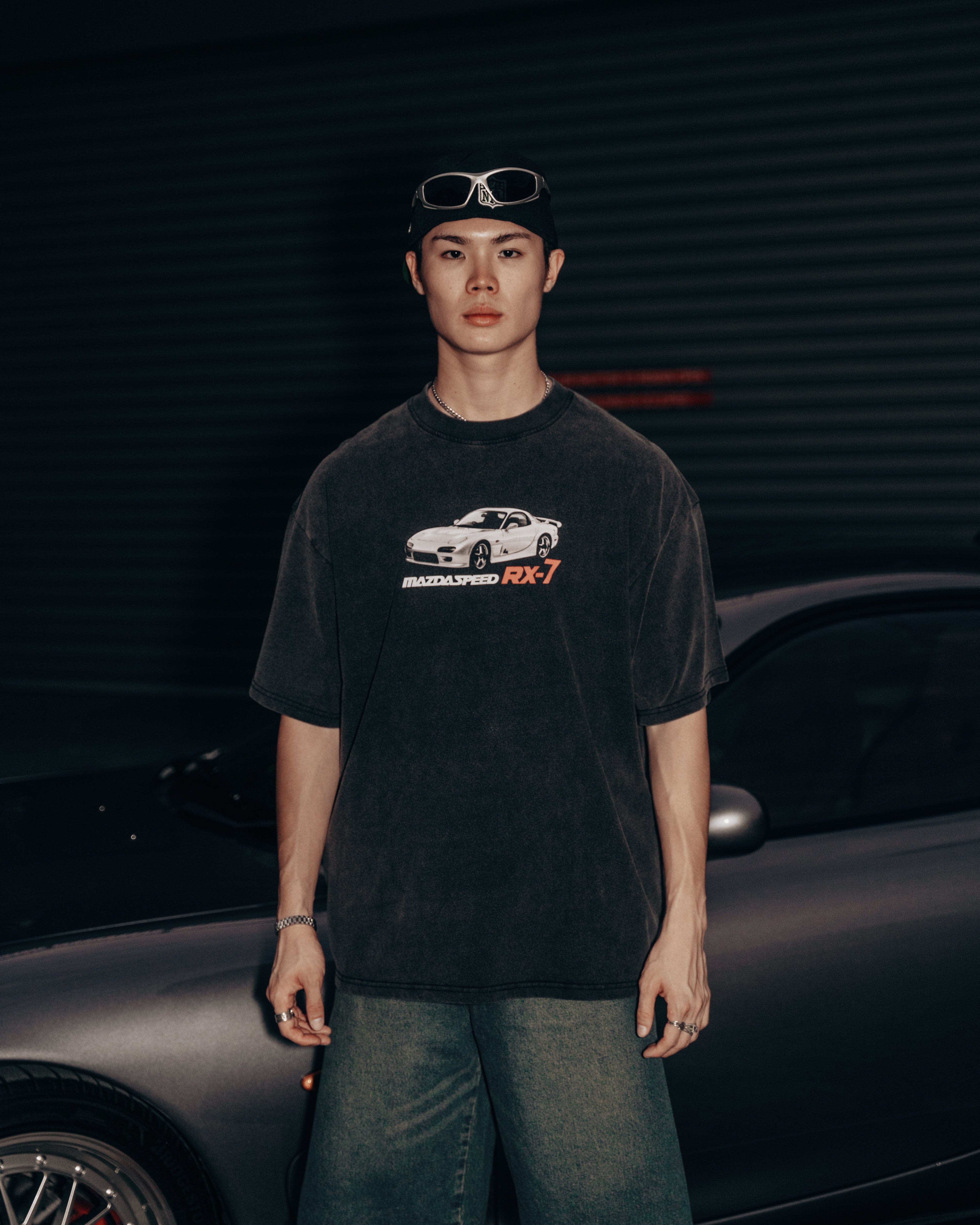 Mazdaspeed Rx-7 Tee in Washed Black