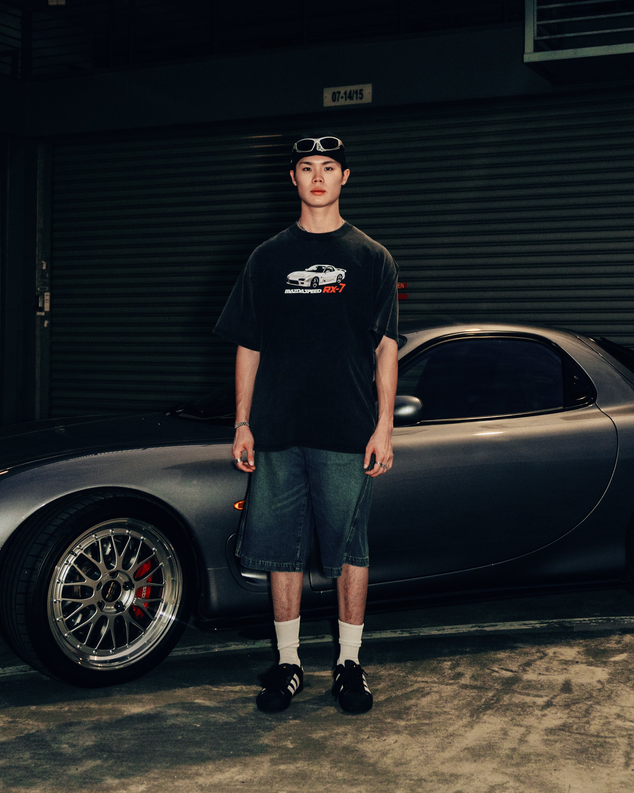 Mazdaspeed Rx-7 Tee in Washed Black