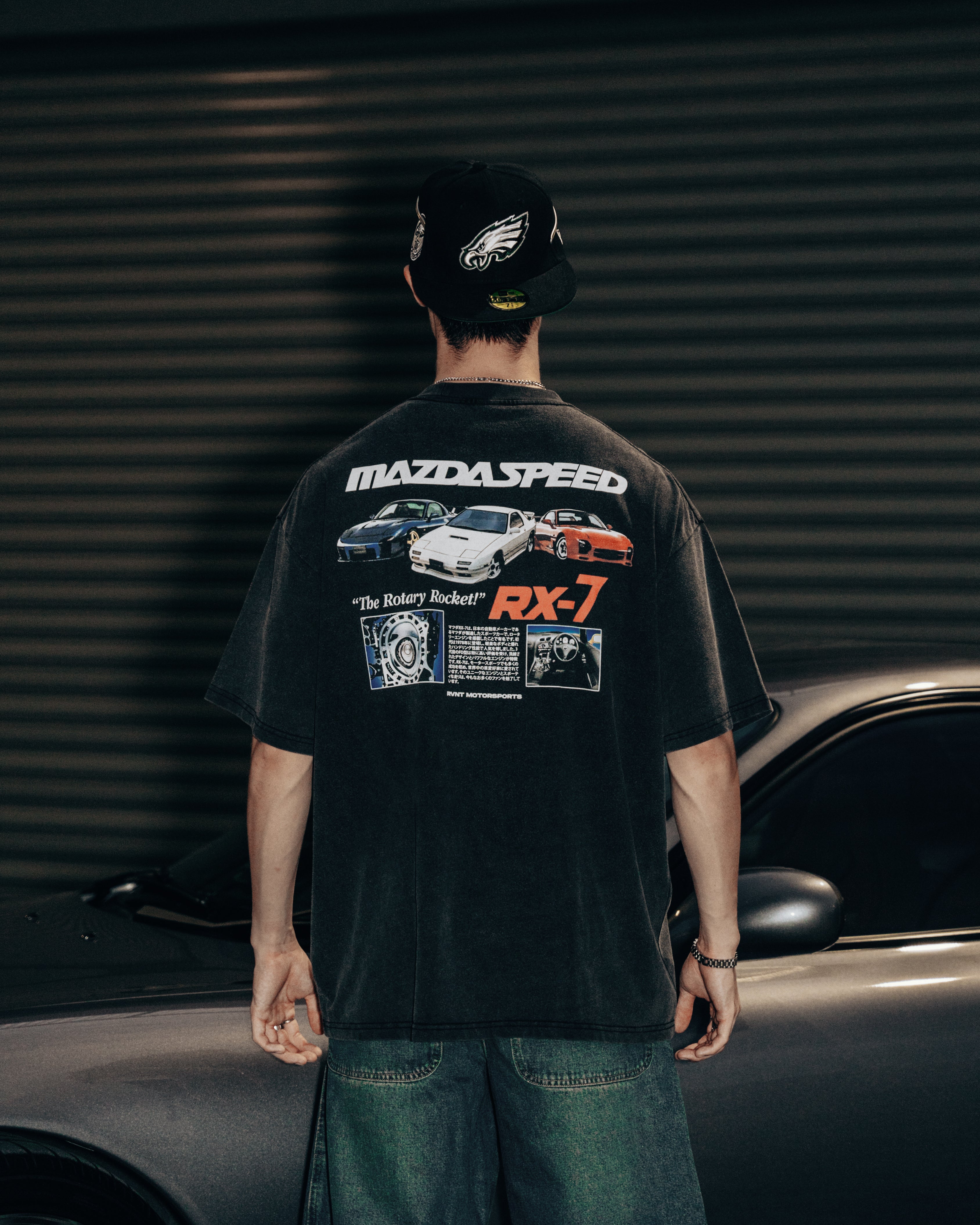 Mazdaspeed Rx-7 Tee in Washed Black