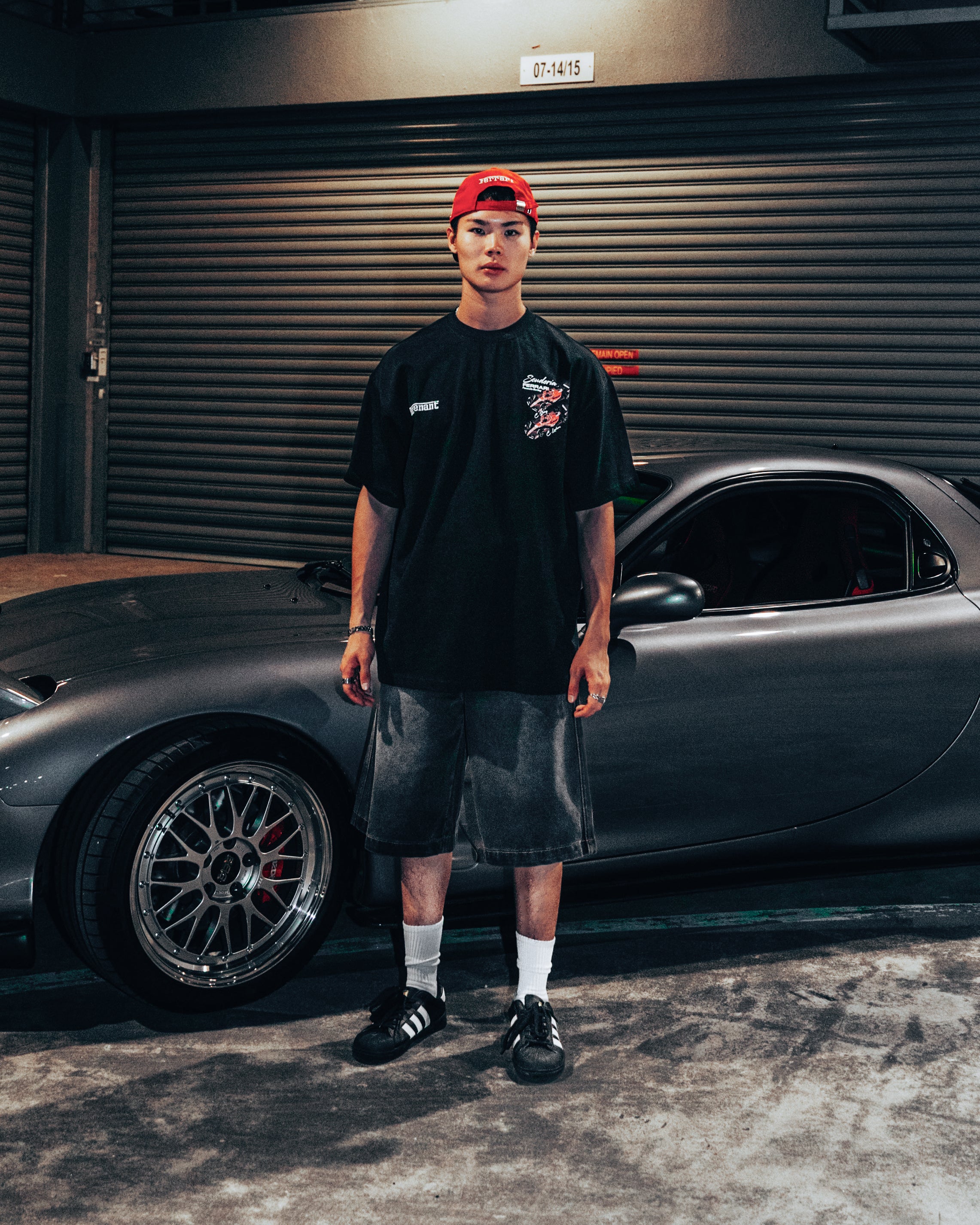 Team Ferrari Tee in Black