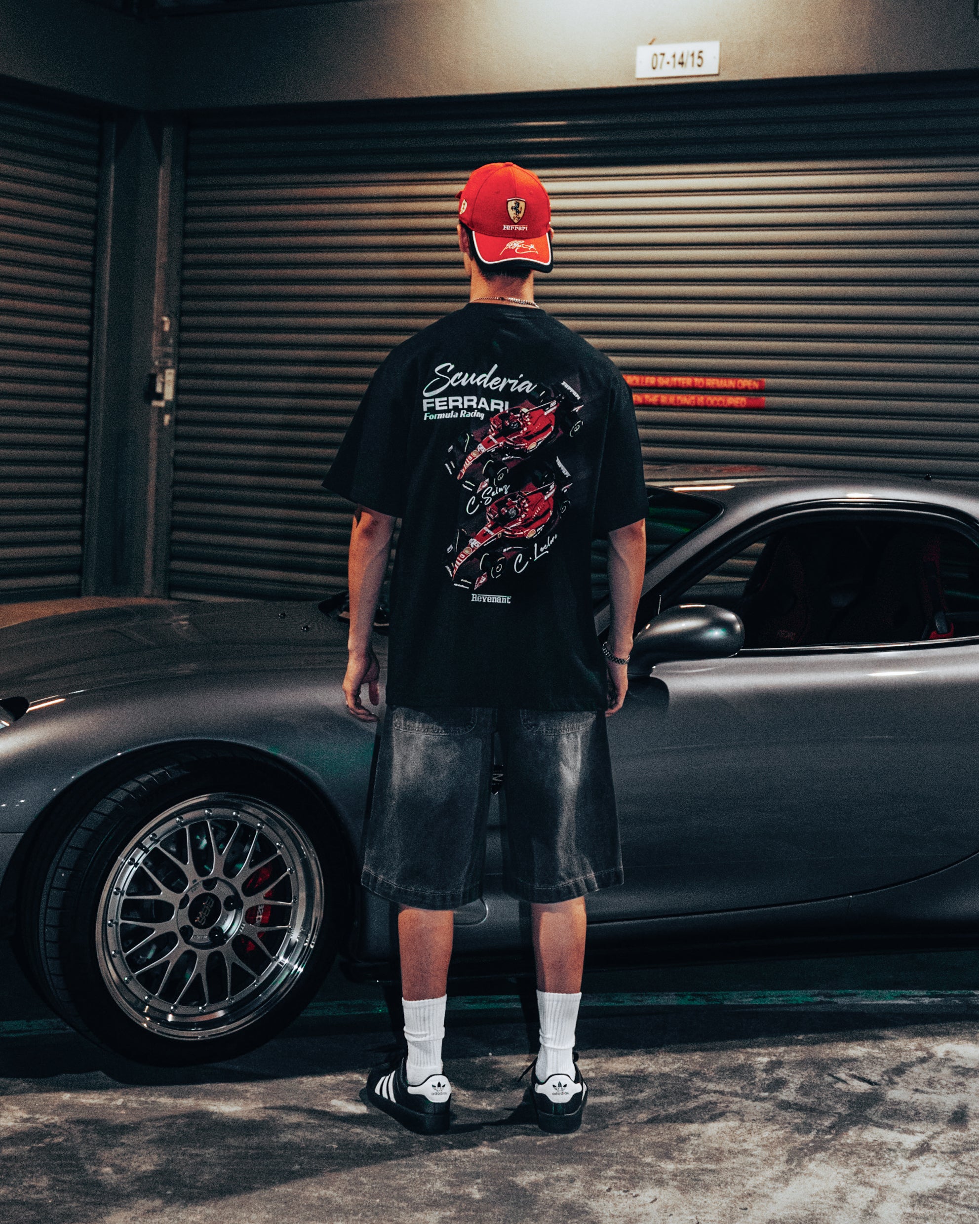 Team Ferrari Tee in Black