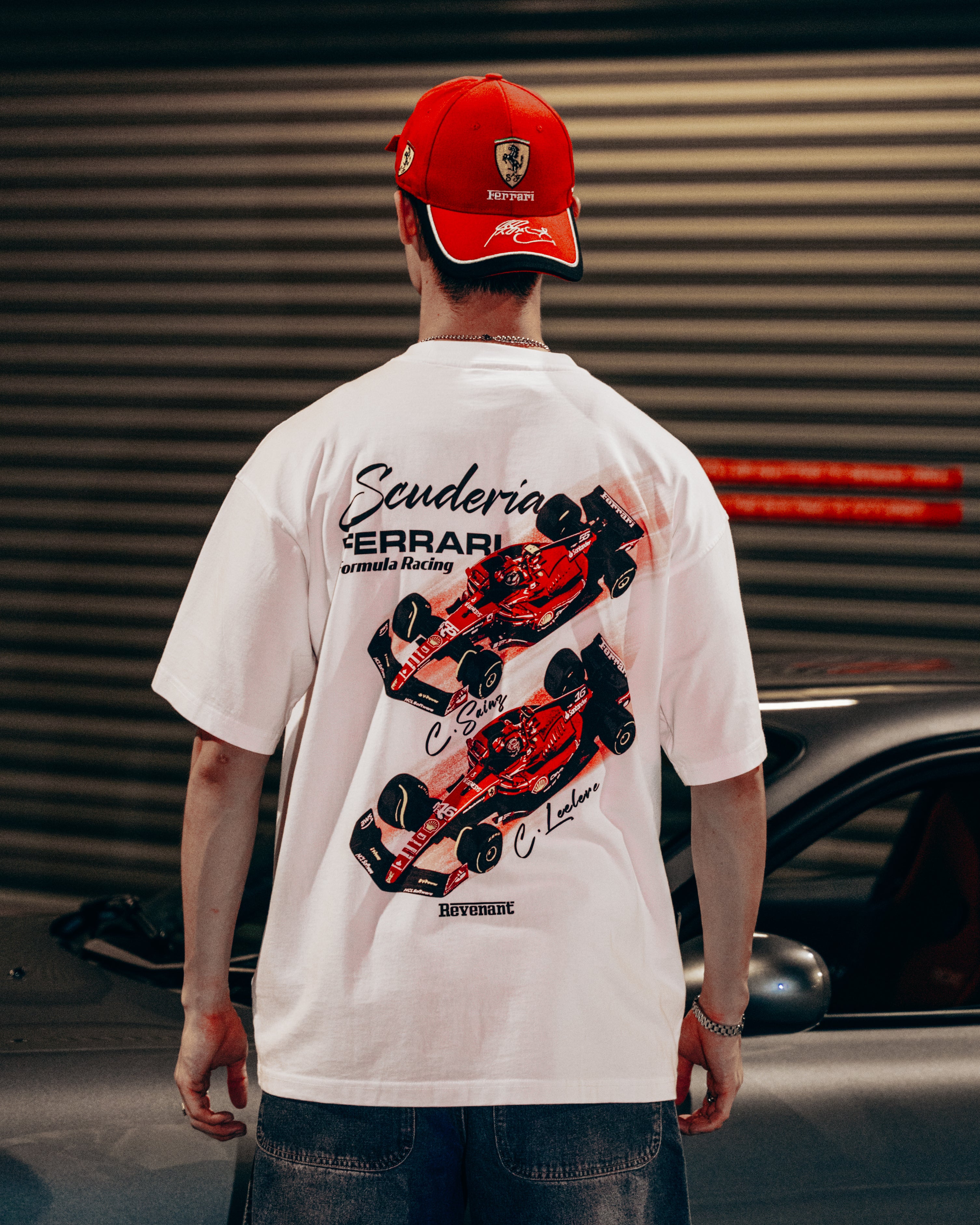 Team Ferrari Tee in White