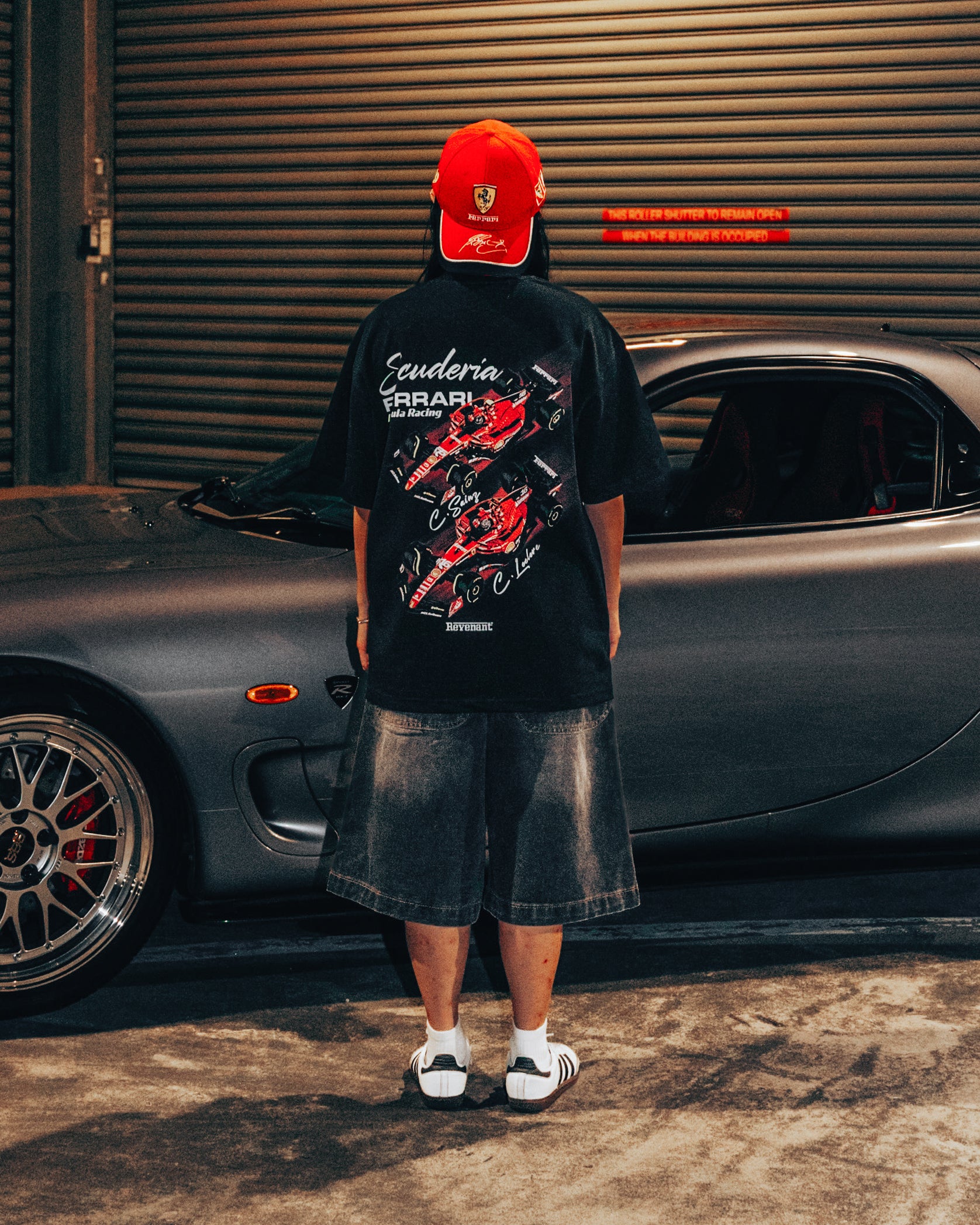 Team Ferrari Tee in Black