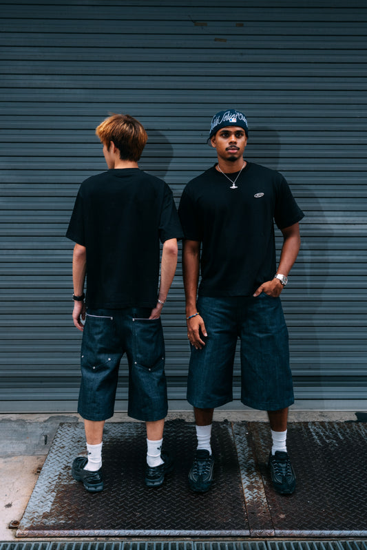 Raw Selvedge Denim Baggy Jorts - Indigo