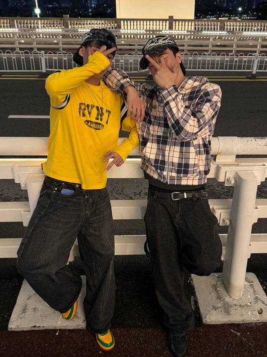 COLLEGE PANELLED LONG SLEEVE YELLOW