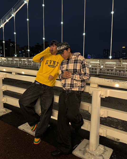 COLLEGE PANELLED LONG SLEEVE YELLOW