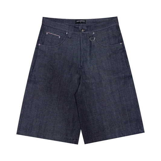 Raw Selvedge Denim Baggy Jorts - Indigo
