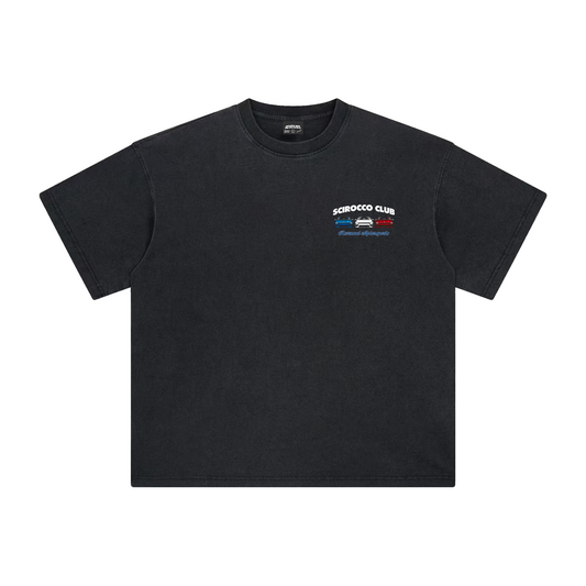 Scirocco Club Tee in Washed Black