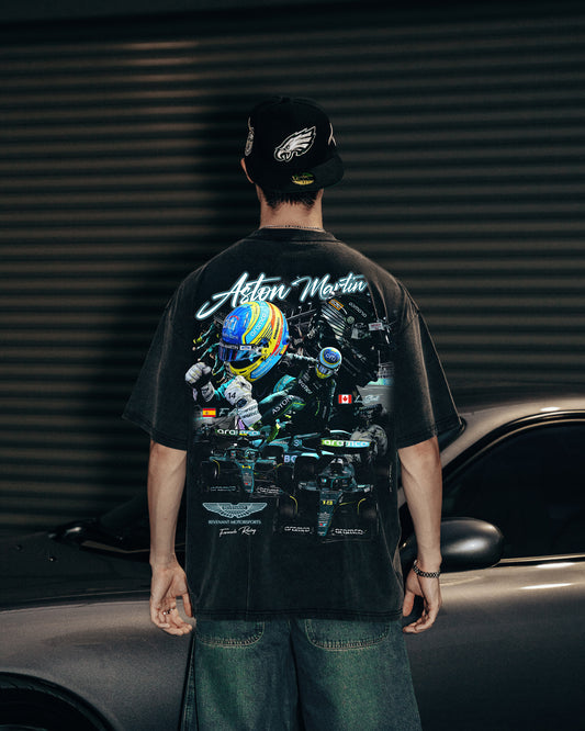 Aston Martin '25 Tee in Washed Black