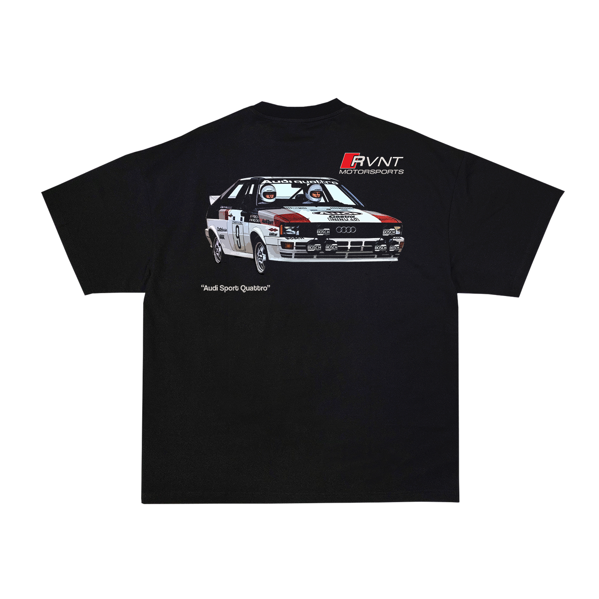 Audi Quattro Sports Tee in Black