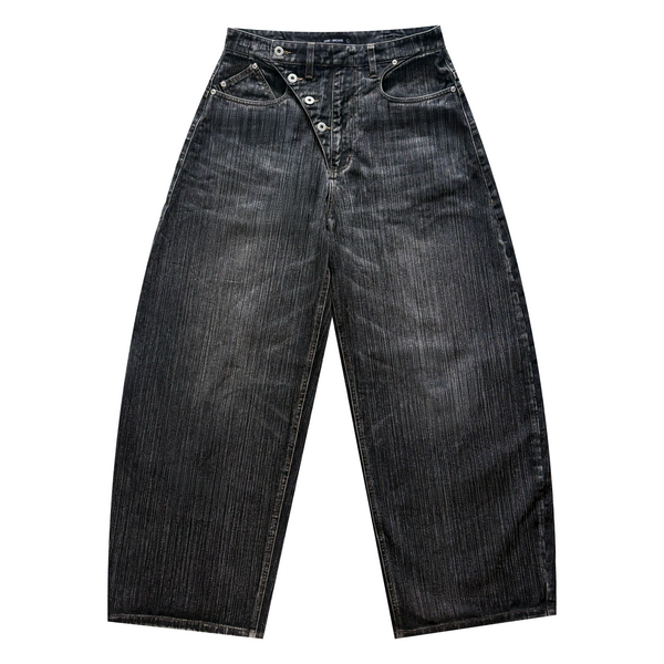 Slub Denim Engineered Baggy Jeans Black – Revenant Clothing