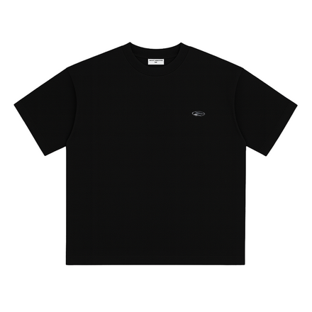 Boxy Cropped Tee in Black