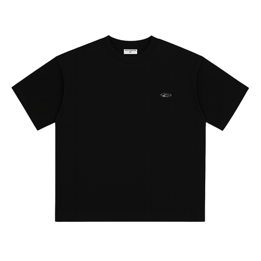 Boxy Cropped Tee in Black