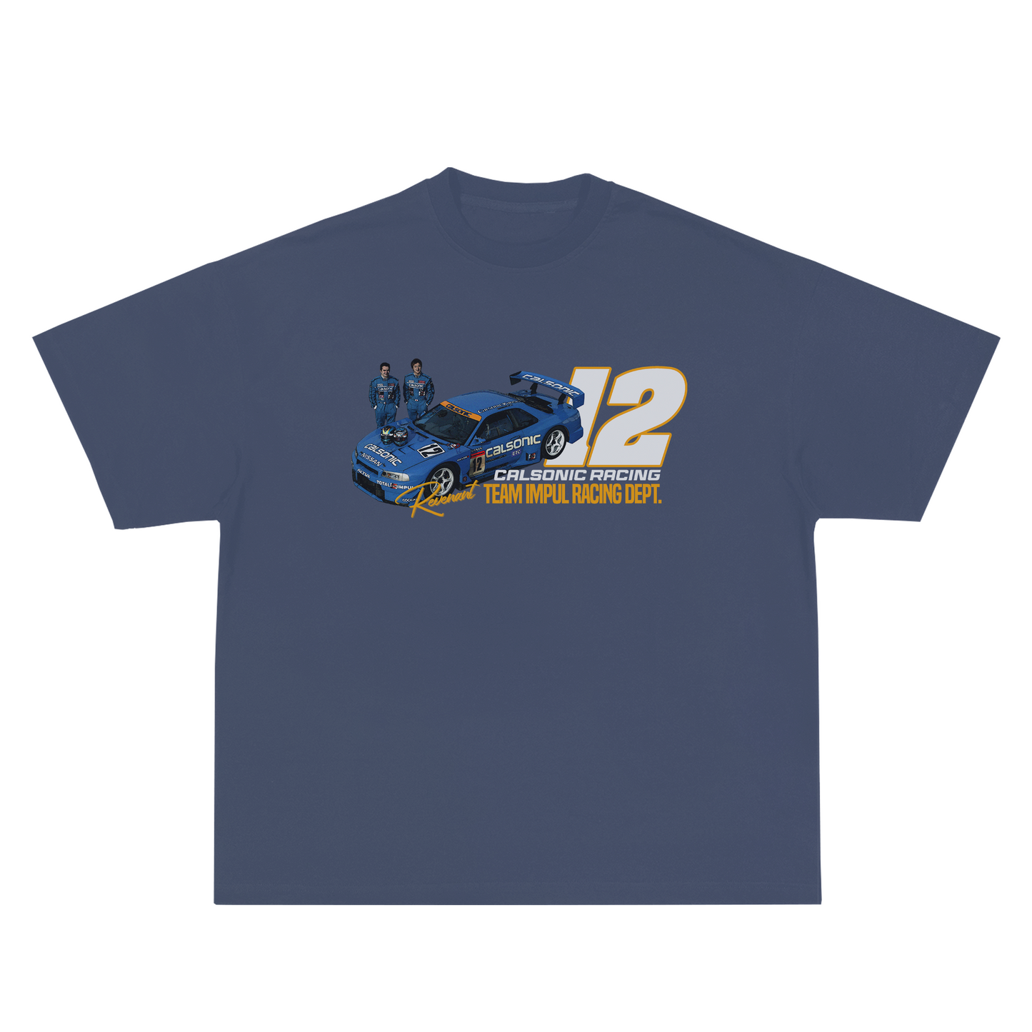 Calsonic Racing Skyline GTR Tee in Steel Blue