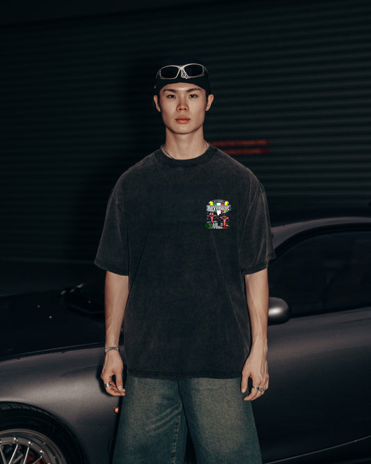 Scuderia Ferrari '25 Tee in Washed Black