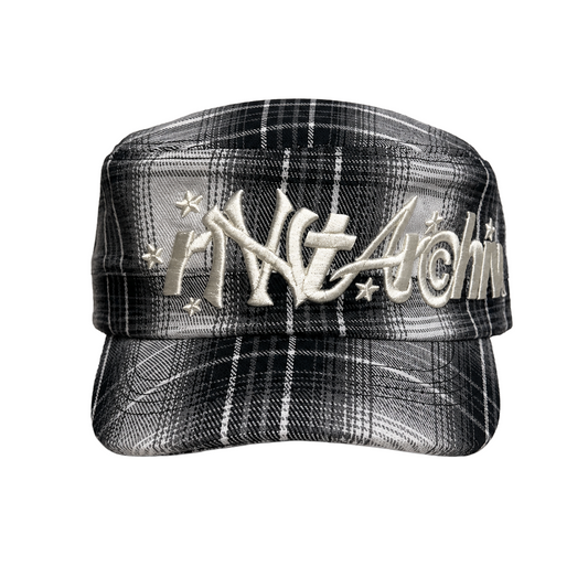RVNTARCHIVE PLAID CAP WHITE