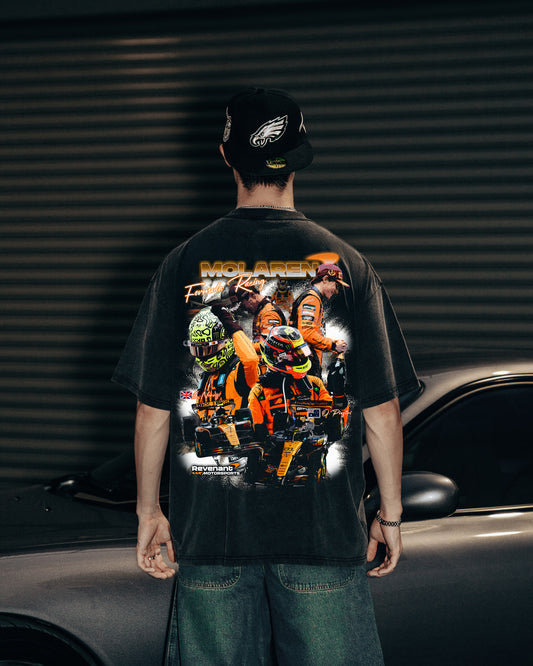 Mclaren Racing '25 Tee in Washed Black