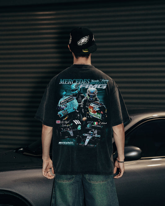 Mercedes AMG '25 Tee in Washed Black