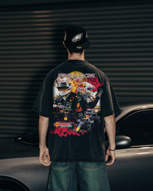 Red Bull Racing '25 Tee in Washed Black