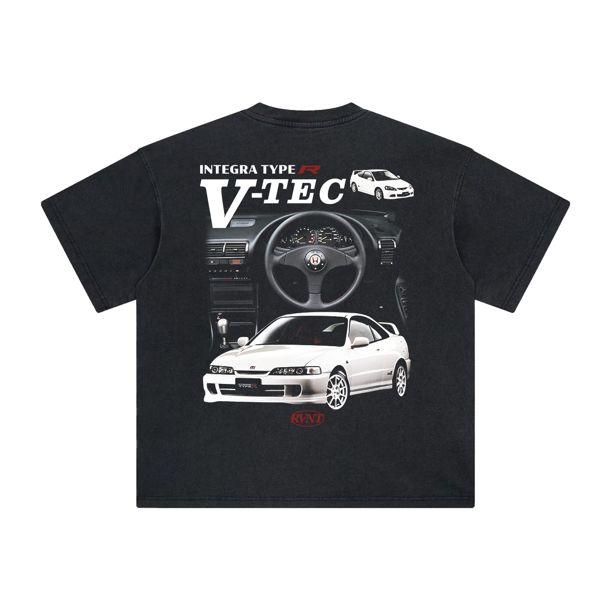 VTEC Integra Tee in Washed Black